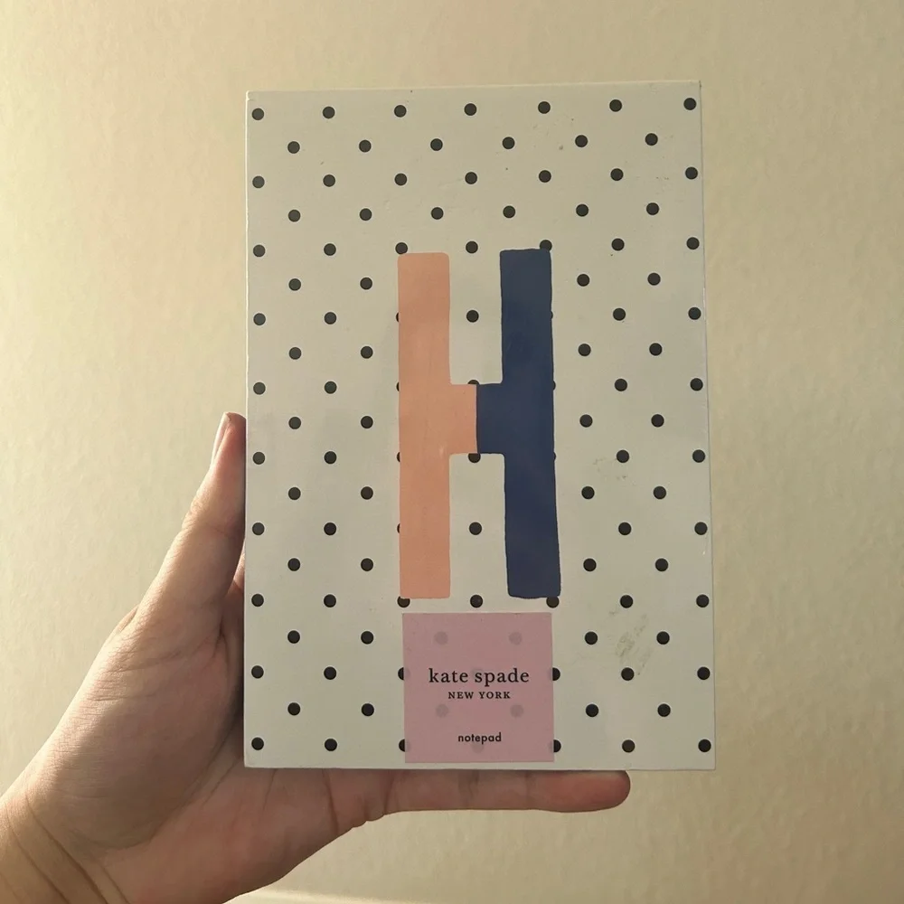Kate Spade New York Sparks of Joy Notepad – Letter “H” – 100 Sheets- NWT